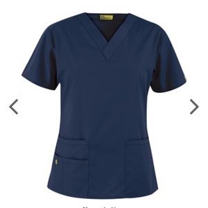 WonderWink Scrubs ORIGINS Bravo V-Neck Top Navy